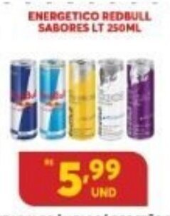 Atacadão Centro Sul Energetico Redbull Sabores LT 250ml oferta