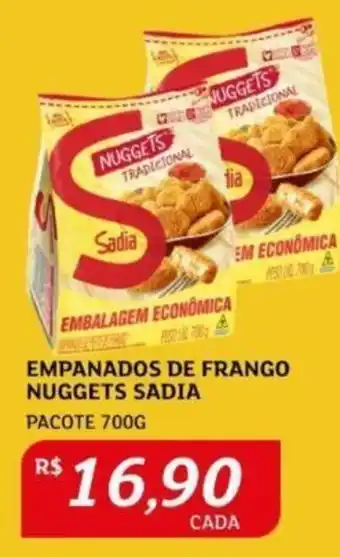 Assaí Atacadista EMPANADOS DE FRANGO NUGGETS SADIA PACOTE 700G oferta