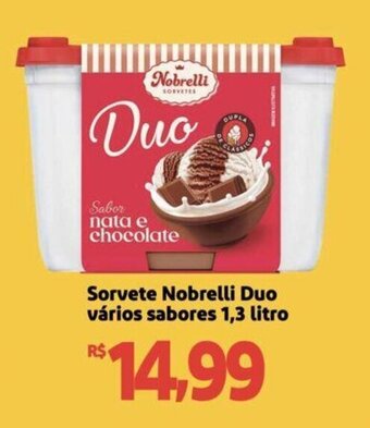 Extra Supermercado Sorvete Nobrelli Duo vários sabores 1,3 litro oferta