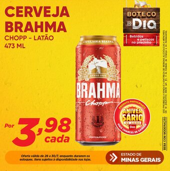 CERVEJA BRAHMA CHOPP - LATÃO 473ML