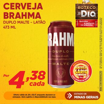 Dia CERVEJA BRAHMA DUPLO MALTE - LATÃO 473ML oferta