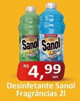 Rede Krill Desinfetante Sanol Fragrâncias 2L oferta
