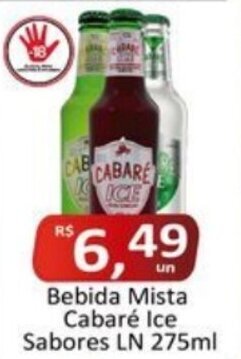 Rede Krill Bebida Mista Cabaré Ice Sabores LN 275ml oferta