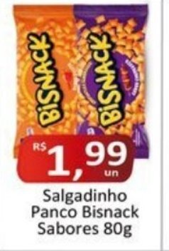 Rede Krill Salgadinho Panco Bisnack Sabores 80g oferta
