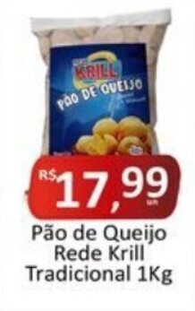 Rede Krill Pão de Queijo Rede Krill Tradicional 1kg oferta