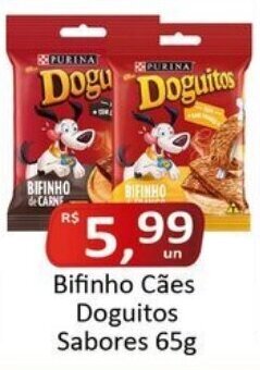 Bifinho Cães Doguitos Sabores 65g