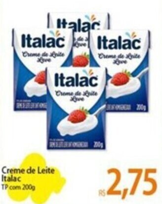 Atacadão Creme de Leite Italac TP com 200g oferta