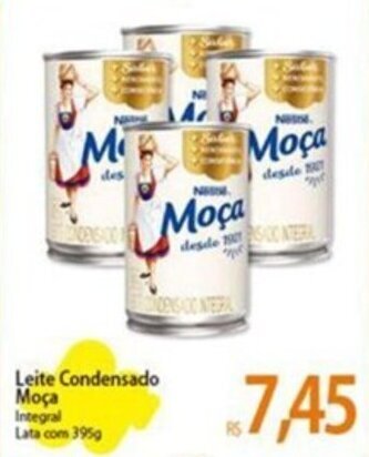 Atacadão Leite Condensado Moça Integral lata com 395g oferta