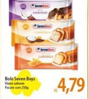 Atacadão Bolo Seven Boys Vários sabores Pacote com 250g oferta