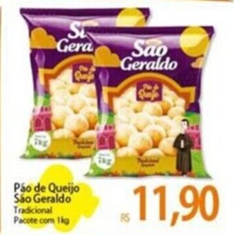Pão de Queijo São Geraldo Tradicional Pacote com 1kg