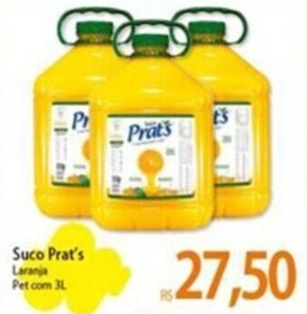 Suco Prat's Laranja Pet com 3L