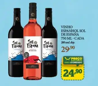Cooper VINHO ESPANHOL SOL DE ESPAÑA 750 ML-CADA 200 und. disp. oferta