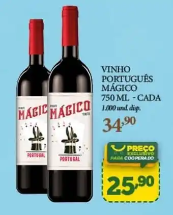 Cooper VINHO PORTUGUÊS MÁGICO 750 ML-CADA 1.000 und. disp. oferta
