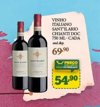 Cooper VINHO ITALIANO SANT'ILARIO CHIANTI DOC 750 ML-CADA und. disp. oferta