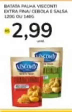 Batata Palha Visconti Extra Fina/ Cebola e Salsa 120g ou 140g