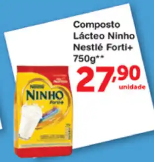 Roldão Composto Lacteo Ninho Nestle Forti+ 750g oferta