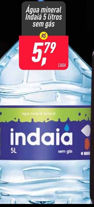 Frangolândia Agua Mineral Indaia 5L sem gas oferta