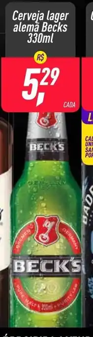 Frangolândia Cerveja Lager alema Beck's 330ml oferta