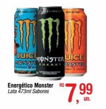 Fort Atacadista Energético Monster Lata 473ml Sabores oferta