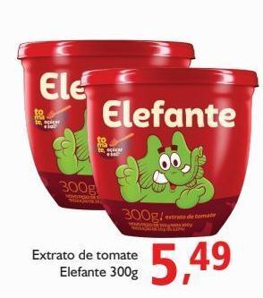 Supermercados ABC Extrato de tomate elefante 300g oferta