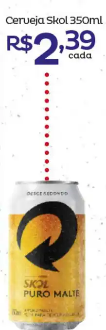Super Lagoa Cerveja Skol 350ml oferta