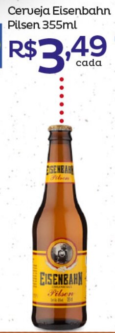 Super Lagoa Cerveja Eisenbahn Pilsen 355ml oferta