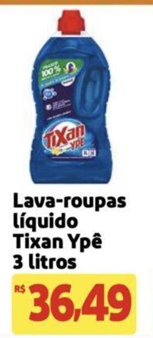 Extra Supermercado Lava-roupas líquido Tixan Ypê 3 litros oferta