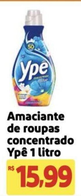 Extra Supermercado Amaciante de roupas concentrado Ypê 1 litro oferta