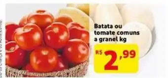 Extra Supermercado Batata ou Tomate comums a granel 1kg oferta