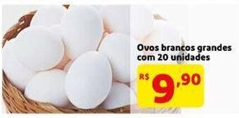 Extra Supermercado Ovos Brancos grandes com 20 unidades oferta