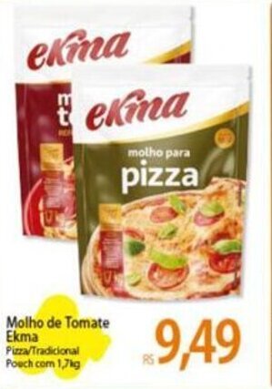 Atacadão Molho de Tomate Ekma Pizza/Tradicional Pouch com 1,7kg oferta