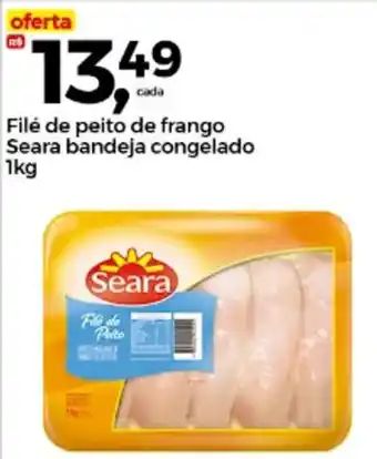 Frangolândia Filé de peito de frango Seara bandeja congelado 1kg oferta