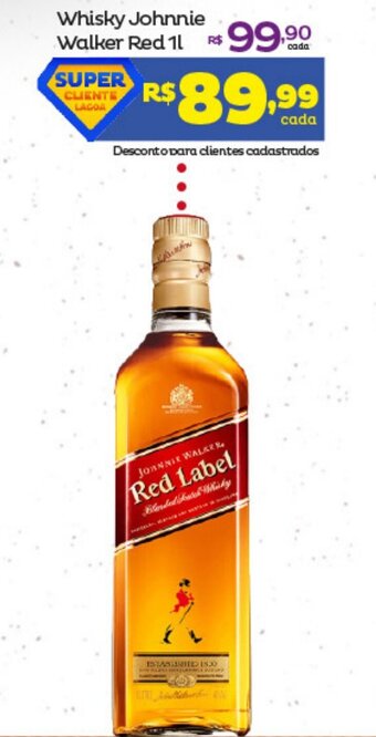 Super Lagoa Whisky Johnnie Walker Red Label 1L oferta