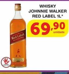 Roldão Whisky johnnie walker red label 1l oferta