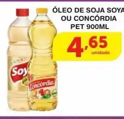 Roldão Óleo de soja soya ou concórdia 900ml oferta