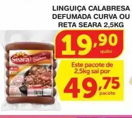 Roldão Linguiça calabresa seara 2.5kg oferta