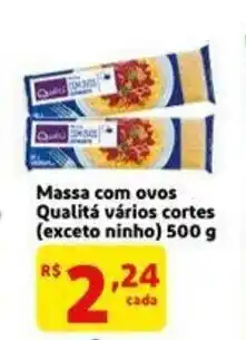 Extra Supermercado Massa com ovos Qualita varios cortes 500g oferta