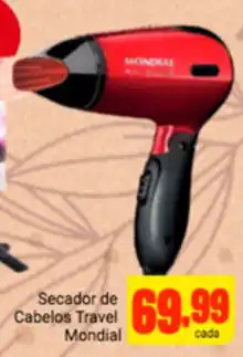 Secador de Cabelos Travel Mondial