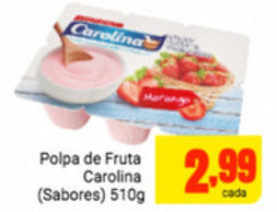 Barbosa Supermercados Polpa de Fruta Carolina (sabores) 510g oferta