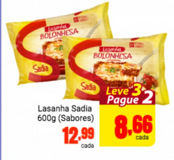 Barbosa Supermercados Lasanha Sadia 600g (sabores) oferta