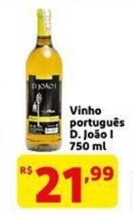 Extra Supermercado Vinho portugues D. Joao I 750ml oferta
