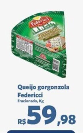 Sam's Club Queijo gorgonzola Federicci Fracionado, Kg oferta