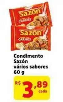Extra Supermercado Condimento Sazon varios sabores 60g oferta