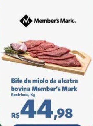Sam's Club Bife de miolo da alcatra bovina Member's Mark Resfriado, Kg oferta