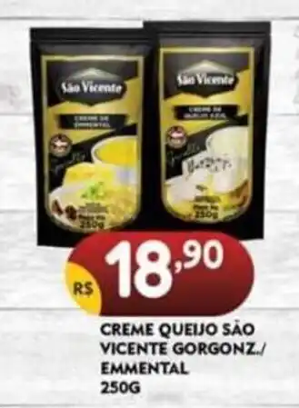 Bramil Supermercados CREME QUEIJO SÃO VICENTE GORGONZ./ EMMENTAL 250G oferta