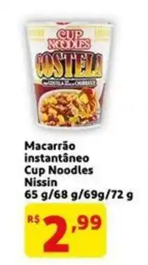 Extra Supermercado Macarrao instantaneo Cup Noodles Nissin oferta