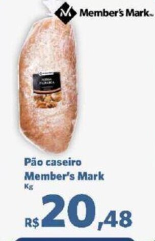 Sam's Club Pão caseiro Member's Mark Kg oferta