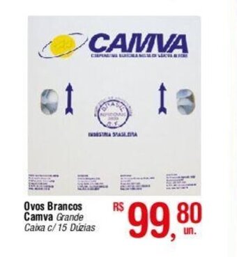 Fort Atacadista Ovos Brancos Camva Grande Caixa c/15 Dúzias oferta