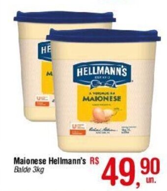 Fort Atacadista Maionese Hellmann's Balde 3kg oferta
