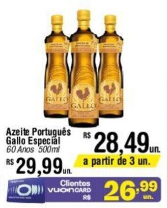 Fort Atacadista Azeite Português Gallo Especial 60 Anos 500ml oferta